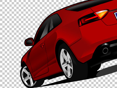 My first steps with Photoshop 2008 car draw lights photoshop shadows vector