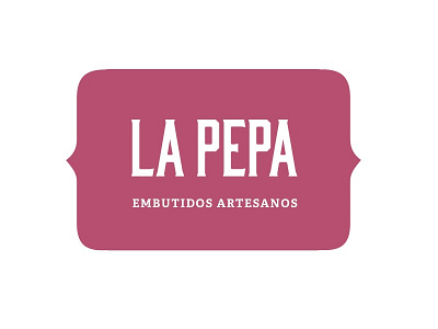 La Pepa adelle serif bourbon brand butcher carnicería logo logotype pink type
