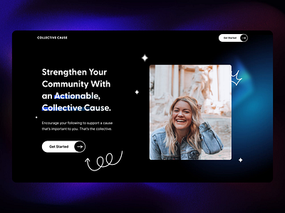 Influencer Landing Page | Collective Cause animation figma figma design graphic design landing page ui ui design web design webflow