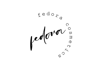 fedora handwritten branding design flat graphic design icon illustration logo minimal typography vector