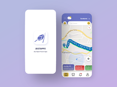 Bistapps || Public Transportation Apps || New Teman Bus Ind app design bistapps blue app brt bus rapid transit busway app future app google maps train app
