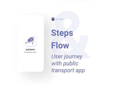Step & Flow User Journey Public Transport App || Bistapps app design bistapps blue app brt bus rapid transit busway app design future app public tranport app