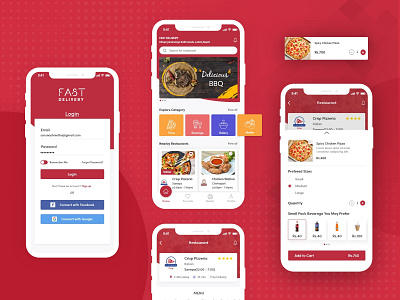 Food Delivery App design icon ui