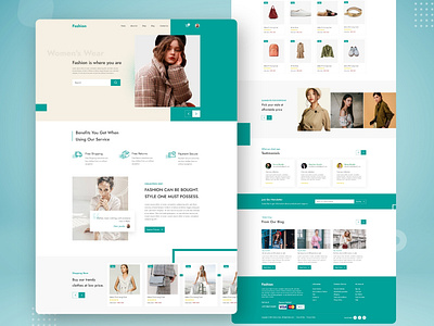 Landing Page for ecommerce design icon ux