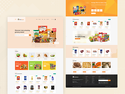 Grocery-web app design typography ui ux