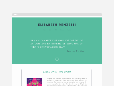 Elizabeth Renzetti clean journalist minimal portfolio website website design writer