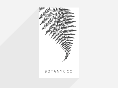 Botany & Co. brand business card fern floral identity minimal