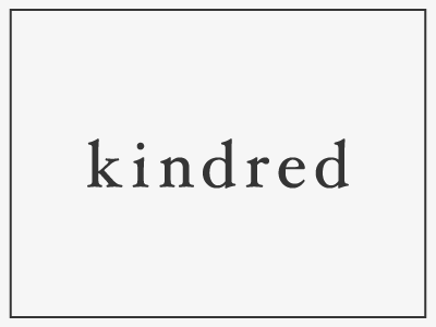Kindred Studio brand branding logo logotype minimal serif studio type