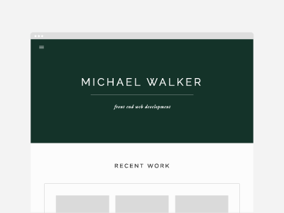 Michael Walker website clean developer minimal portfolio website website design