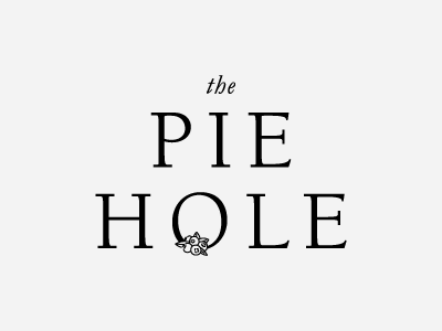 The Pie Hole bakery brand branding logo logotype minimal serif the pie hole type