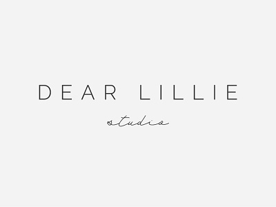 Dear Lillie brand branding interior design logo mark typography