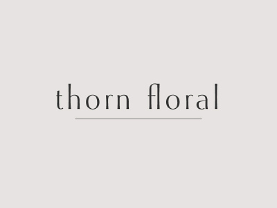 Thorn Floral brand branding florist logo mark minimal typography