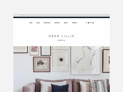 Dear Lillie design ecommerce interior design layout web website