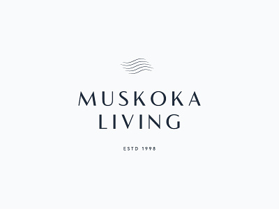 Muskoka Living Brand brand branding identity interior design logo logotype minimal typography