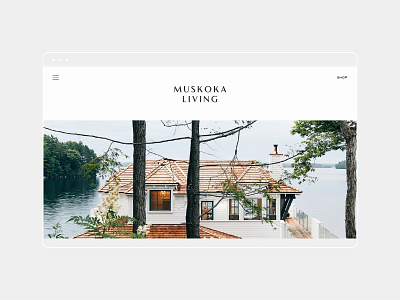 Muskoka Living Website design interior design layout web web design website