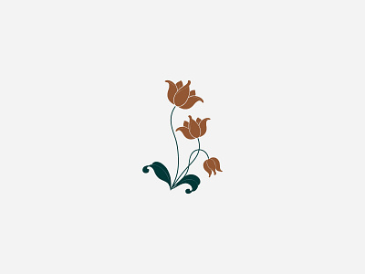 Found Design Mark art nouveau brand branding design floral icon identity logo mark