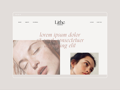 Lithe Lashes ecommerce eshop shop shop design shopify typography web design website