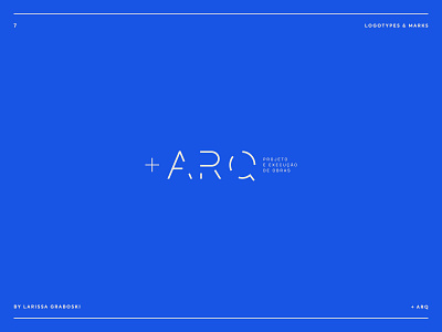 + ARQ Project arq arquitectura arquitecture arquiteto arquitetura blue brand brand design brand identity logo logodesign logotype mark