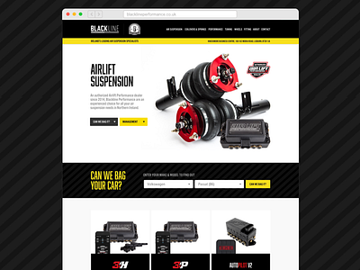 Blackline Performance UI automotive ui ux website