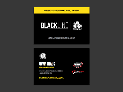 Blackline Performance Business Cards blackline business card