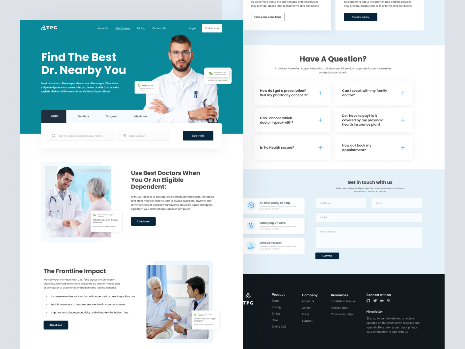 Best Nearby Doctor's Finding Landing page Design. by Md. Sajib on Dribbble