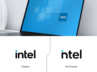Intel logo (redesign) brand identity branding design icon illustration intel intel rebrand intel redesign logo design logo redesign logodesign minimal redesign