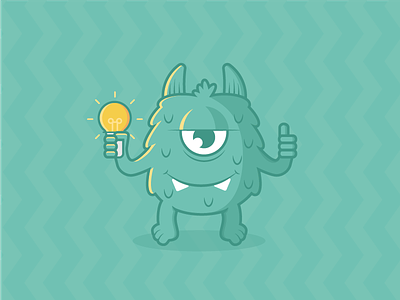 Little Buddy bulb character cute idea illustration illustrations light mascot monster