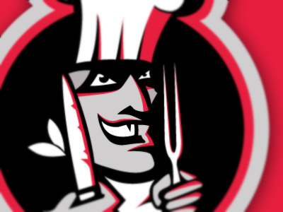 Bad Chef bad chef cook fraser davidson illustration knife logo mad red restaurant sport sports branding sports illustration