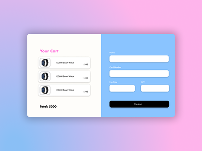 Credit Card Checkout - Daily UI 002 dailyui design typography ui webdesign