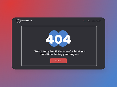 404 Page - Daily UI 008 dailyui dark background design figma webdesign