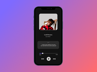 Music Player - Daily UI 009 dailyui dark background design figma ui webdesign