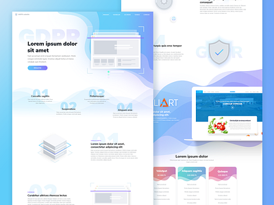 GDPR onepage design clean design gdpr minimal ui webdesign