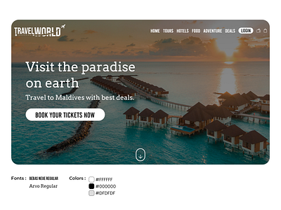 TravelWorld Homepage branding graphic design logo webdesign webpage website