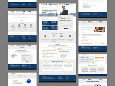 Sort my Claim flat web and Landing page design design landing page ui website design