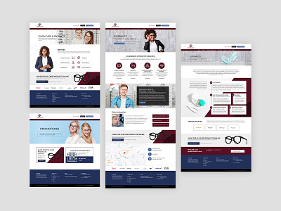 Ophthalmologist Website branding design flat minimal ui ux web website design