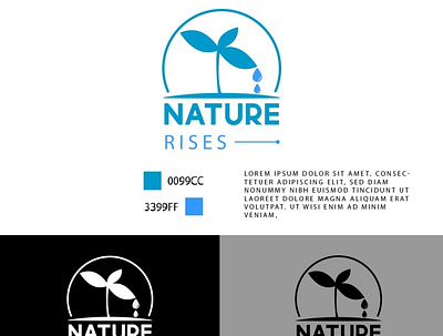 Nature Rises branding graphic design logo