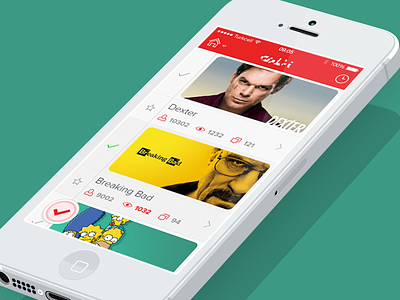 TV Shows - iPhone App breaking bad design interface ios7 iphone social social network tv tv shows ui user experience ux