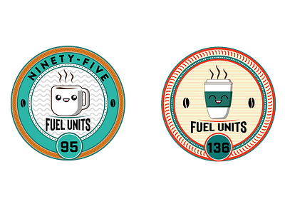 Fuel Units branding coffee coffee cup cogwurx currency design illustration logo money retro