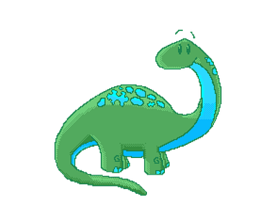 Dinosaur - Pixel Art branding cogwurx design dinosaur illustration logo pixel pixel art retro