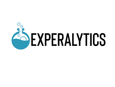 Experalytics logo analytics beaker branding cogwurx design logo science ui vector