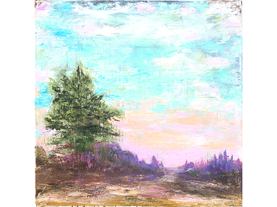 Morning Impression abstract cogwurx expressionism landscape nature oil painting organic painting square