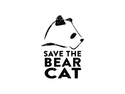 Series 01 - Save the Bear Cat bear cat cogwurx design funny humor logo panda retro