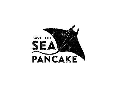 Series 02 - Save the Sea Pancake animal cogwurx design fish funnny humor illustration logo manta manta ray nature ocean ocearn pancake ray retro sea typography water