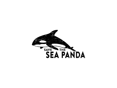 Series 02 - Save the Sea Panda biology cogwurx design funny humor illustration killer whale logo mammal marine ocean orca panda retro sea typography water whale