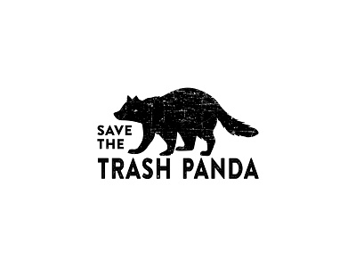 Series 02 - Save the Trash Panda animal bin cogwurx design funny humor illustration nature panda raccoon racoon retro rubbish trash typography