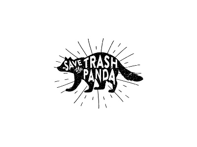 Series 03 - Save the Trash Panda animal bin branding cogwurx design funny garbage bin humor illustration logo nature panda raccoon racoon recycle retro trash trash panda typography vector