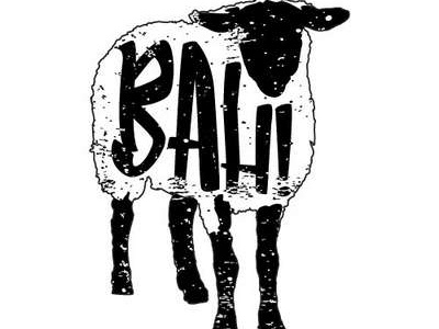 Bah! animal cogwurx farm irony lamb retro sheep sheeple stamp typography