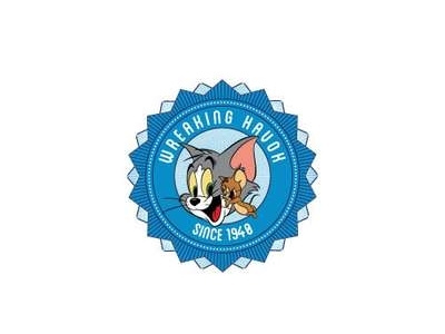 Tom And Jerry animation badge cartoon cat cogwurx jerry logo mouse retro tom