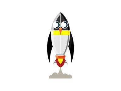 Rocket Penguin animal bird cartoon cogwurx fly fun penguin retro rocket sci fi science space