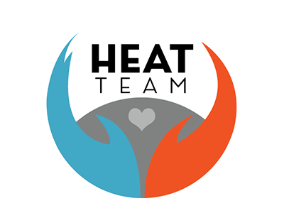 Hx Sticker 02 Heat Logo branding fire heart logo office team